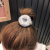 Qiaoshuo Felt Cute Donut Fur Rubber Band Hair Band for Bun Haircut South Korea Internet Celebrity Hair Tie Hair Rope