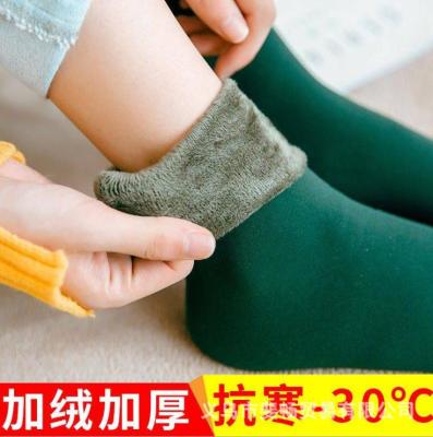 For Autumn and Winter Fleece Thick Socks Leisure Pajamas Room Socks Non-Pilling Snow Socks Factory Wholesale