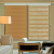 High-Grade Linen Triple Shade Office Curtain Restaurant Home Any Place Venetian Blind Adjustable Light