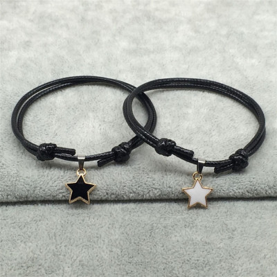 Simple Couple Bracelet Oil Drop Small Star Pendant Bracelet AliExpress Jewelry Cross-Border Supply a Pair of Wholesale