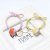 Korean Style Creative Square Beads Hairtie Fresh Simple Pendant Hair Ring Boutique 1 Yuan Headdress Supply Wholesale