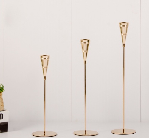 candlestick simple golden home romantic candlelight dinner aluminum parts candlestick ornaments