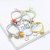 Korean Style Creative Square Beads Hairtie Fresh Simple Pendant Hair Ring Boutique 1 Yuan Headdress Supply Wholesale