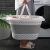 Household Folding Laundry Basket Plastic Wall-Mounted Bathroom Laundry Storage Basket Room Clothing Laundry with Handle