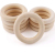 Factory Direct Sales 15mm ~ 100mm DIY Accessories Wood Color Wooden Ring Hanging Ring Wooden Ring Handbag Fastener