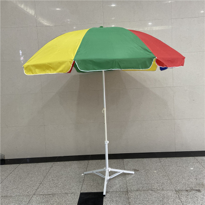 120cm Beach Umbrella 48-Inch Beach Umbrella Colorful Stitching Sun Umbrella