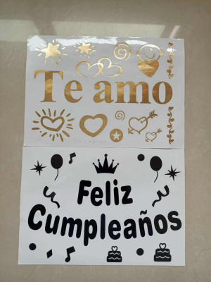 Spanish Wedding Celebration Party Festival Stickers Metallic Festive Stickers