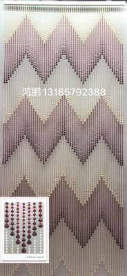 Bead Curtain Partition Feng Shui Hanging Curtain Crystal Bead Curtain Wave Household Living Room Bedroom Bathroom Curtain Decoration