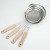 Factory Direct Sales Stainless Steel Lengthened Wooden Handle Strainer Oil Grid Fried Snacks Strainer Strainer Dumpling Noodles Fishing