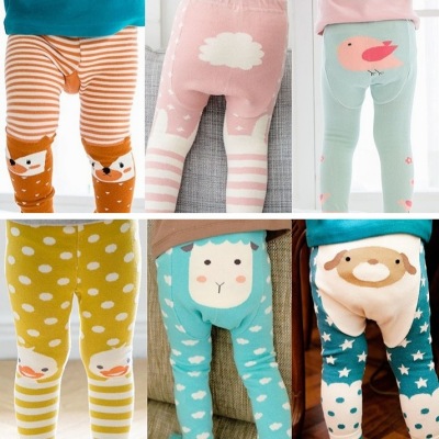 Cartoon Big Butt South Korea Combed Cotton Big Bottom Children's PP Pants Infant Baby's Socks Pantyhose without Open Crotch