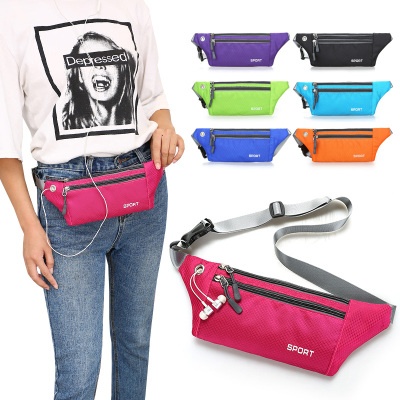 Unisex Running Bag Cycling Pouch Headset Sports Phone Waist Bag Women's Waterproof Nylon Rhombus Chest Bag Backpack