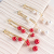 1 Style 2 Pearl Flowing Water Earrings Bridal Wedding Earrings Wedding Dress Earrings Factory Direct Sales Red Pearl