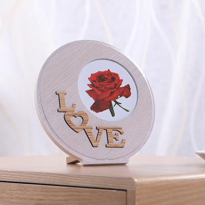 Wholesale Creative round Wooden Blister Photo Frame European Fashion PVC Material Decorative Photo Frame Multi-Series Photo Frame