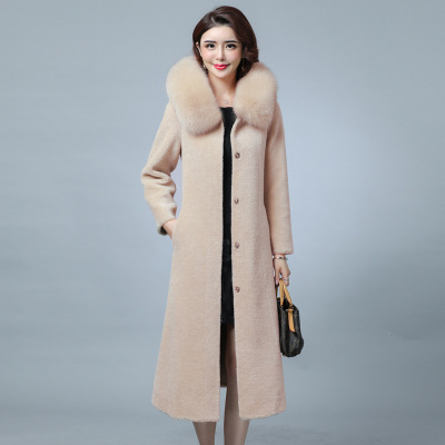 Chenille Coat Women's New Grain Wool Winter Fur Coat Mid-Length