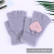 Half Finger Gloves for Women Autumn Winter Korean Style Cute Imitation Mink Love Warm Student Writing Furry Girly Heart