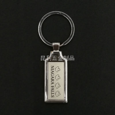 Alloy Single-Brand Rectangular Keychain Metal Niagara Falls Key Chain Tourist Souvenir Pendant