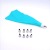 Stainless Steel 430 Pastry Nozzle 11 Pieces Suit 9 Mouth Connector Silica Gel Pastry Bag Blue and White