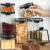 Household Grains Kitchen Storage Box Snacks Nuts Dry Goods Storage Jar Sealed Jar Transparent Black Cover