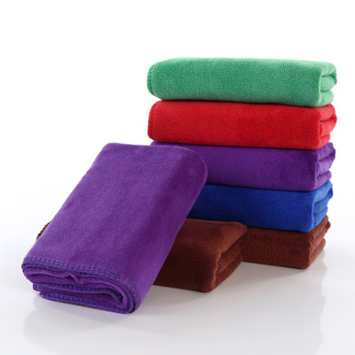 Factory Direct Sales Microfiber Brushed Towel 400G Face Washing Thickened Absorbent Hair Drying Towel Gift Custom Logo