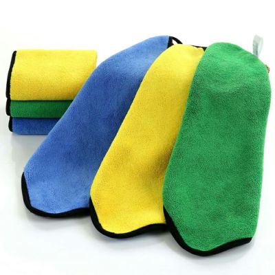 Factory Direct Sales New Car Cleaning Cloth High Density Coral Fleece Cleaning Towel Soft Absorbent Custom Logo