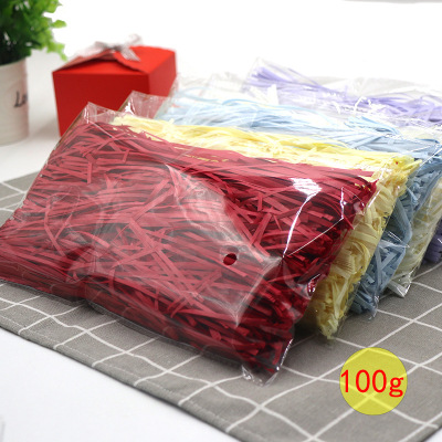 RF1101-100 Wedding Candies Box Handmade Soap Filled Color Raffia Grass Shredded Paper Chicken Nest Grass 100G Pack