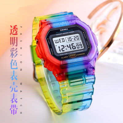 Creative Colorful Women's Watch Mixed Color Plating Multi-Functional Outdoor Sports Student Electronic Watch