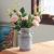 Donghong Home Decoration Vintage Distressed Iron Binaural Milk Pot Hemp Rope Bow Heart-Shaped Binaural Milk Pot Flower Arrangement