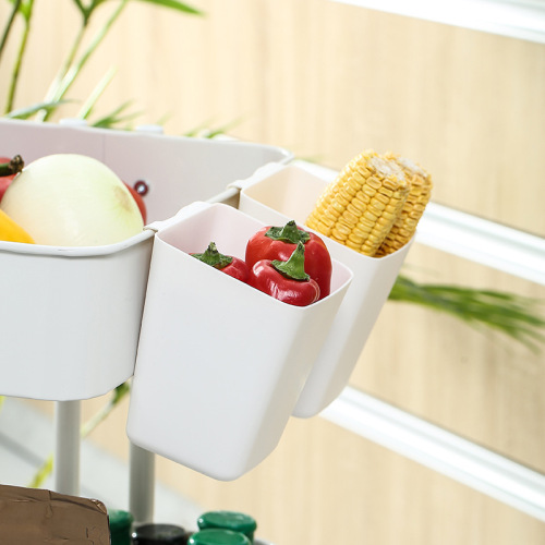 Kitchen Rack Small Hanging Bucket Plastic Pp Healthy and Environmentally Friendly Odorless Storage Small Box Sundries Organizing Basket