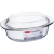 Tempered Glass Bakeware Oval Bowl Soup with Lid Household Microwave Bowl Available Double-Ear Bowl