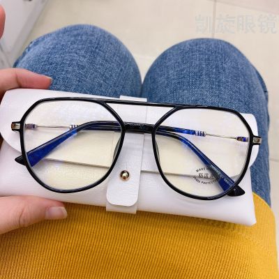 New Tr Ultra Light Myopia Frame Student Plain Decorative Glasses Anti-Blue Ray Goggles