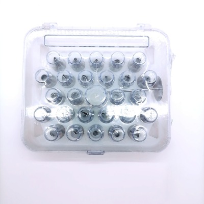 Plastic Seamless Stainless Steel Mouth of Piping Device 26 Head biao hua zui 28 PCs Suit 1 Decorating Nail 1 Converter