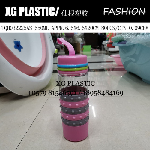 Fashion Candy Color 550ml Plastic Water Bottle Kettle Water Cup Creative Portable Plastic Water Bottle Outdoor Sports Water Bottle