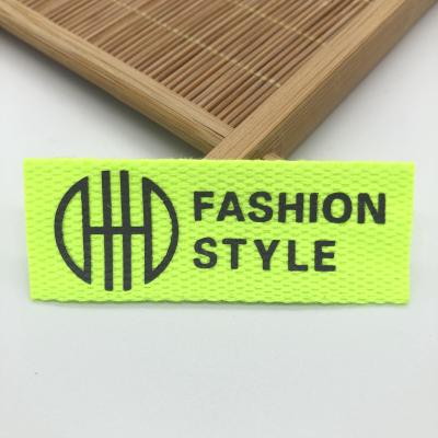 High Quality Ribbon Printing Label Fluorescent Color Label Fashion Style for Clothing Bags