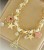 South Korea Imported New Star Flower Poker Peach Heart Leather Rope Eiffel Tower Crystal Bracelet