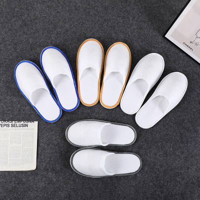 Factory Direct Sales Hotel Homestay Hotel Disposable Plush Inlaid Slippers Spot Supply Customized Processing