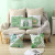 INS Fresh Peach Skin Pillow Case Customized Nordic Summer Green Plant Cushion Throw Pillowcase Cross-Border Hot Sale