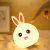 Adorable Rabbit Silicone Light Colorful Cute Rabbit Nightlight Cute Bear Rabbit Night Light USB Cute Pet Creative Remote Control Lights