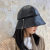 Star Same Style Internet Celebrity Ins Trendy Fisherman Hat Female Student Pu Basin Hat  Zipper Decorations Sunshade Cap