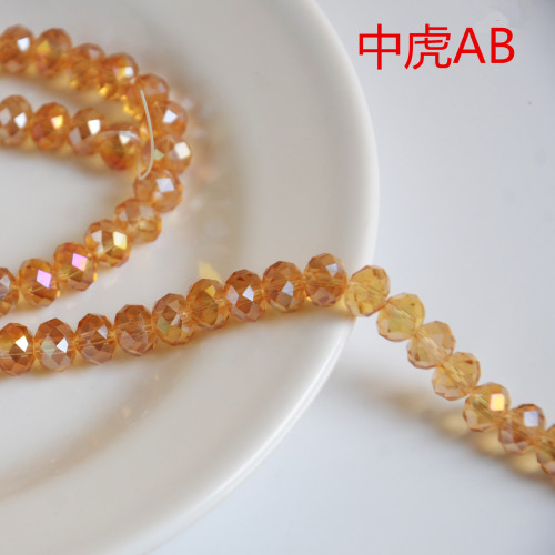 factory direct sales no. 8 ab color whole string wholesale glass flat bead wheel scattered beads mobile phone