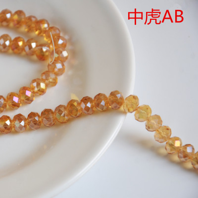 Factory Direct Sales No.8 AB Color about 70 Pieces Whole String Wholesale Glass Flat Bead Wheel Scattered Beads Mobile Phone