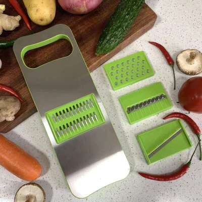 Brushed Reflective Four-Piece Set Grater