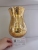 Handmade Ice Cracked Gold Plated Glass Vase Home Decoration