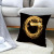 Gm046 Simple Style Black Spark English Letters Peach Skin Fabric Pillow Cover Sofa Cushion Amazon Hot