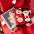Red New Year Socks Christmas Socks Four Pairs Gift Box Cartoon Santa Claus Cotton Women's Mid-Calf Length Sock