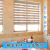 Living Room Shutter Bedroom Curtain Embroidered Soft Gauze Curtain Double-Layer Roller Shade Louver Curtain Customized Finished Lifting Shading