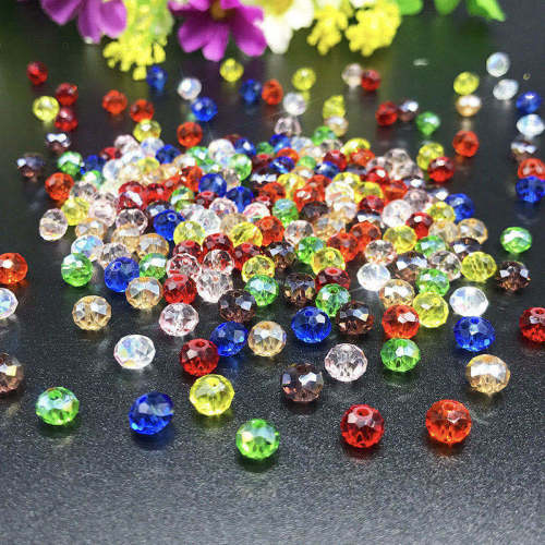 in stock supply half-handmade small 8m bulk crystal flat beads diy ornament accessories crystal beads wholesale