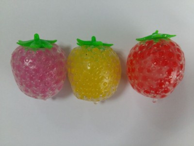 Simulation Strawberry Hand-Pinching Strawberry Ball Whole Body Trick Vent Ball Pressure Reduction Toy Quirky Ideas Water Ball Wholesale