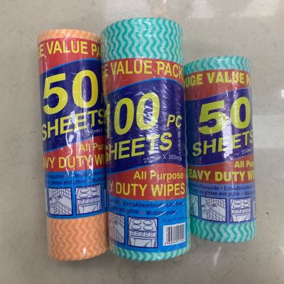 Washable Non-Woven Fabric Lazy Rag Disposable Rag Roll Wave Pattern Disposable Kitchen Tear-Free Dish Cloth