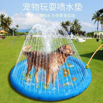 Pet Supplies Amazon New Pet Water Spray Mat Dog Children Outdoor Play Water Spray Mat Summer Supplies