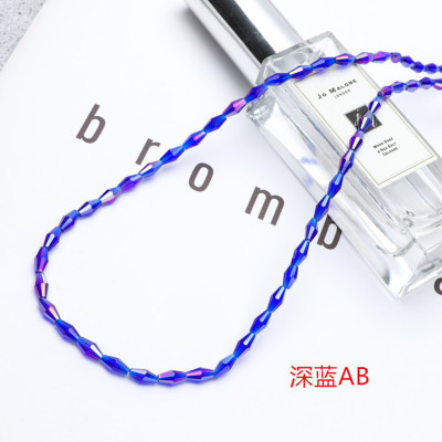 Handmade Beaded Jewelry Accessories Wholesale 4*8 Long Tipped Bead Crystal Glass Loose Beads Ordinary AB